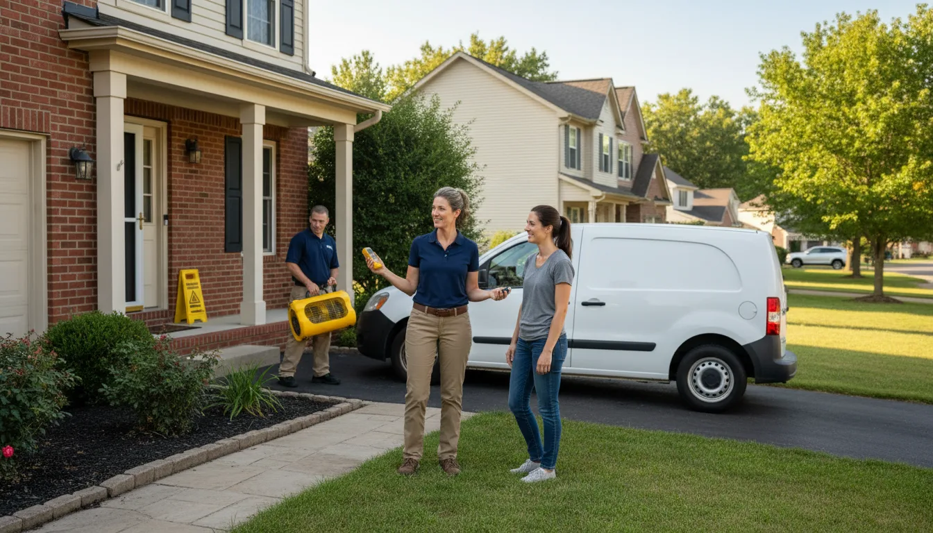 Residential water damage restoration in Ikes Fork, WV